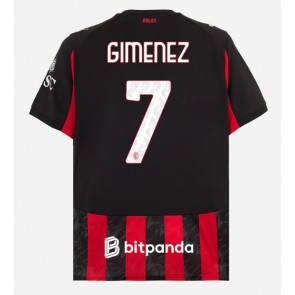 AC Milan Santiago Gimenez #7 Replika Hemmatröja 2025-26 Kortärmad